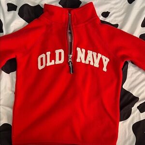 Old Navy Bright Red Zip Pullover
